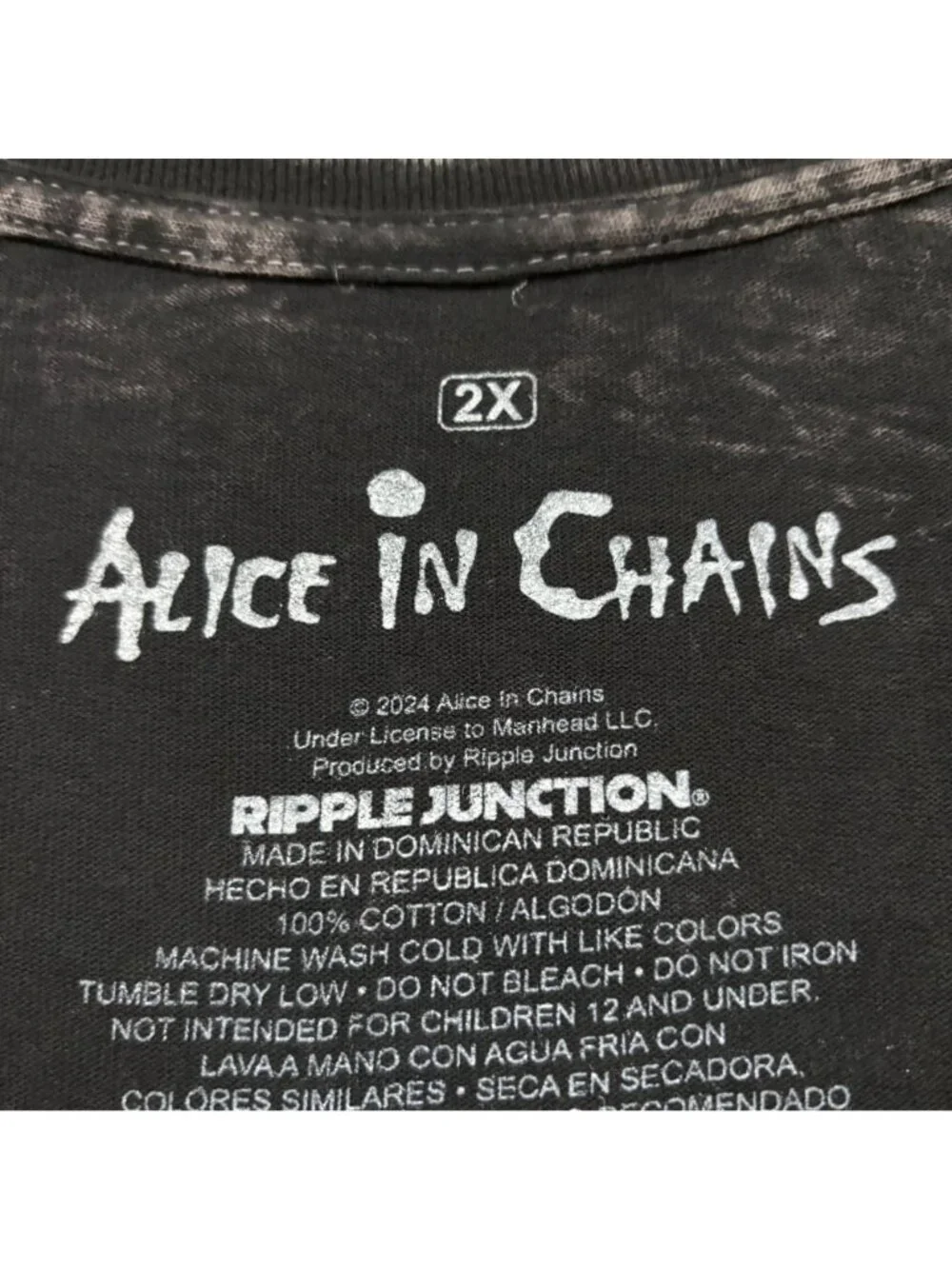 Alice In Chains Dirt Est 1987 Heavy Metal Band Mineral Wash T-Shirt Size 2X - Picture 4 of 4